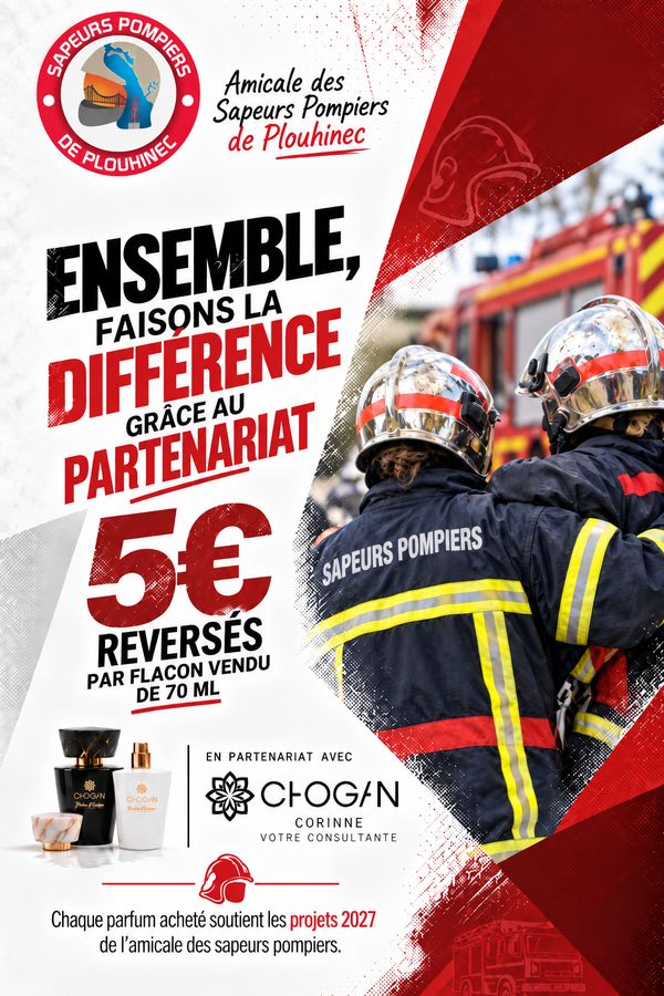 Exemple de flyer personnalisé pour une amicale de sapeurs-pompiers